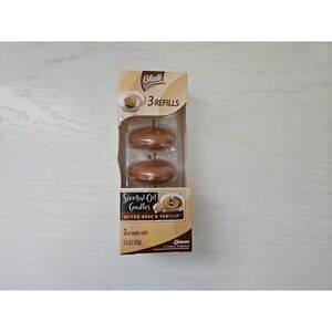 VTG Glade Scented Oil Spiced Rose & Vanilla Candles‎ 3 Oil Refills Discontinued